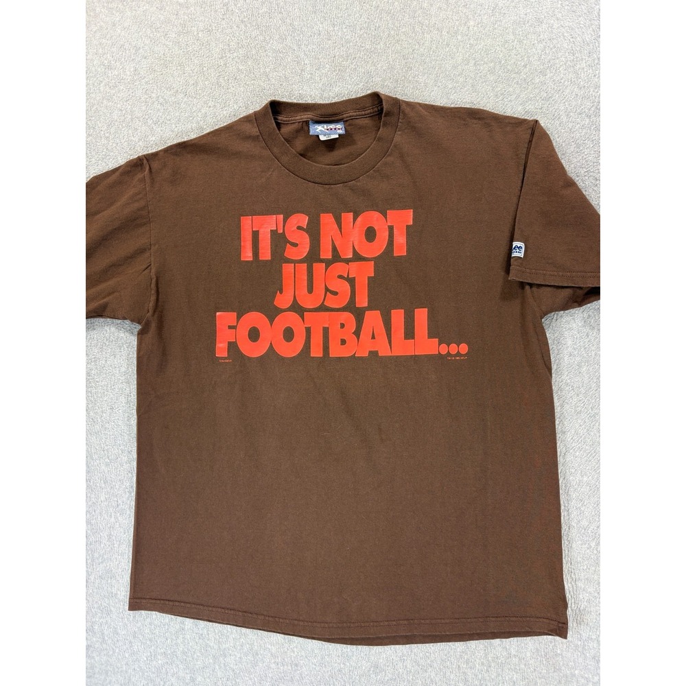 Cleveland Browns Vintage 1990's Stadium Tee Shirt (Men's XL) Brown - Made in USA